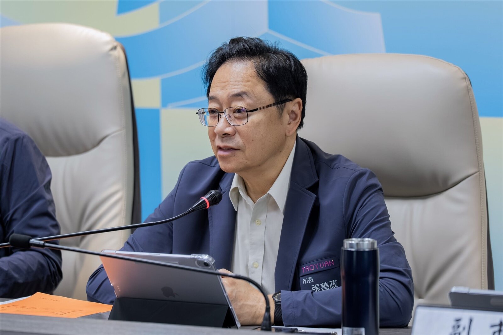 桃園市長張善政主持市政會議。圖:市府提供