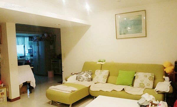 2.目前Lena與家人同住在天母,總坪數為34坪、屋齡為30年。