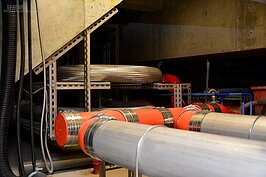 可撓軟管
污廢水管、消防灑水管、電力電信網路管、給水管、瓦
斯管、進氣管等因應隔震系統配置可撓管