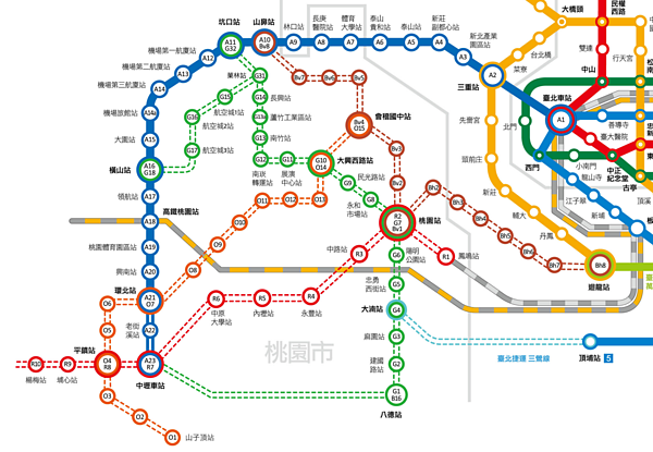 桃園捷運綠線串聯桃園、八德、蘆竹及航空城。（翻攝自桃園捷運公司網站）