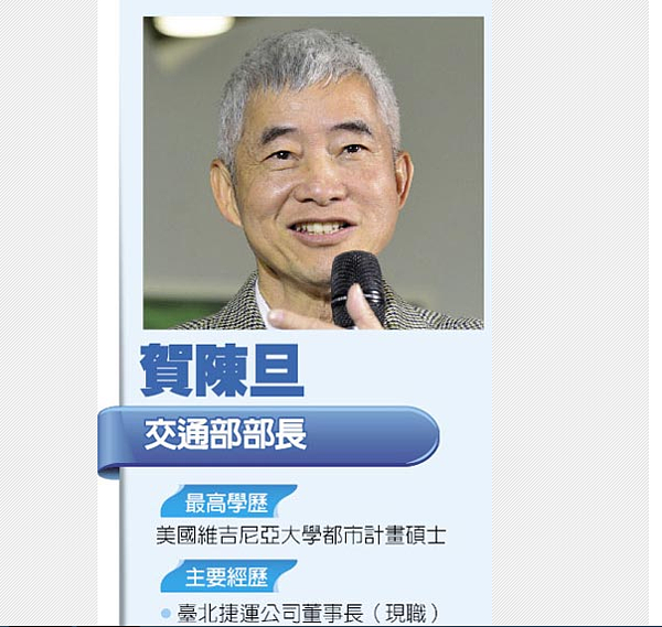 林全公布新內閣名單,將通部長由賀陳旦出任。(圖/中國時報)