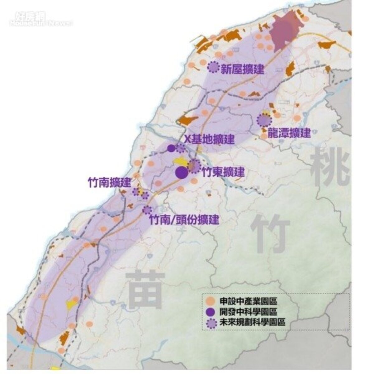 科學園區及產業園區設置區位示意圖。圖/國家發展委員會