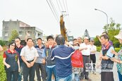 台電偷施工　中崙村民抗議
