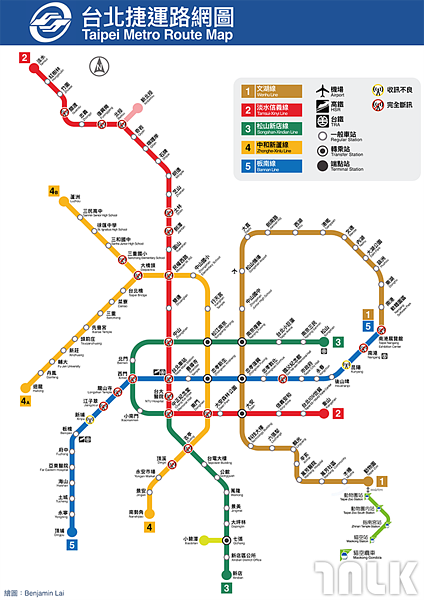 從「北捷必斷線地圖」中可發現，多數斷線車站集中在三鐵共構附近的南港展覽館及台北車站附近。（圖／翻攝自3C滔客）