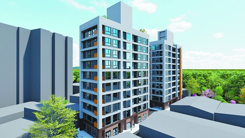 新北市住宅及都市更新中心6月30日再公告蘆洲區、淡水區2處海砂屋社區都市更新事業公開評選實施者招商案。圖為淡水案模擬示意圖。圖／新北市住都中心提供