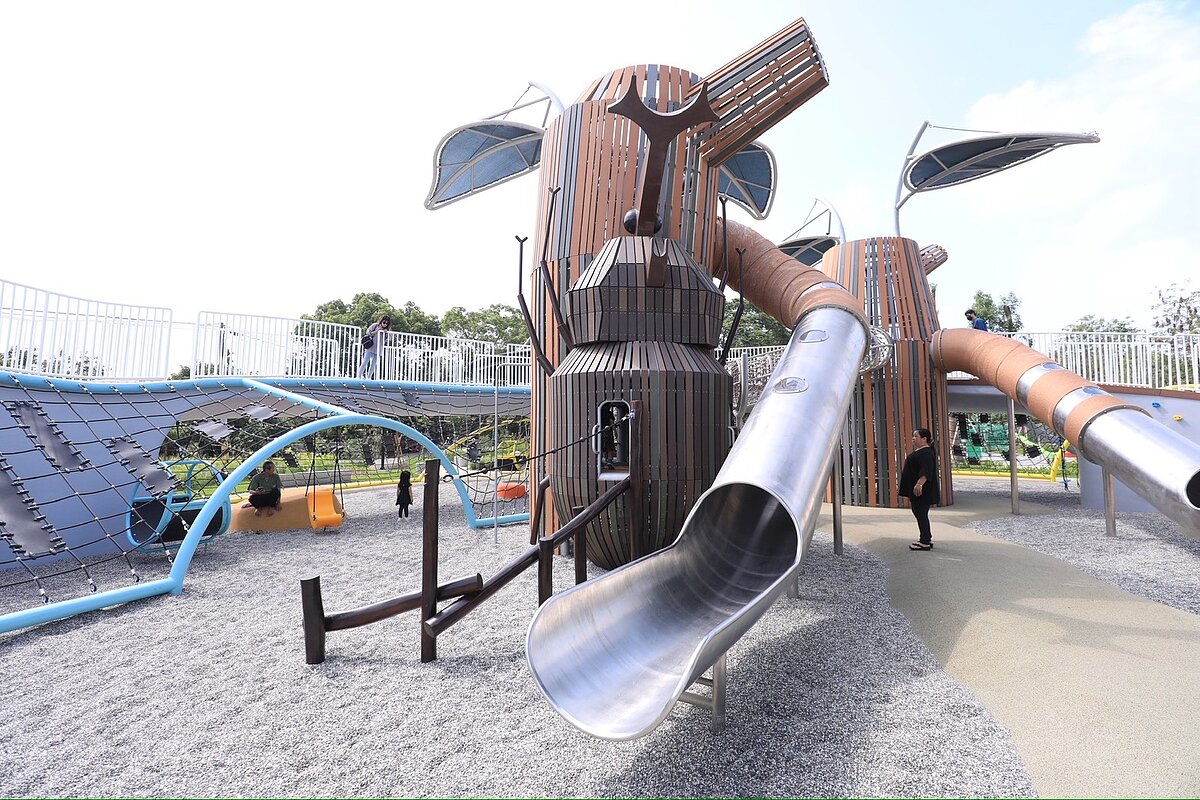 生態公園內部遊樂場空間。圖／台中建設局提供