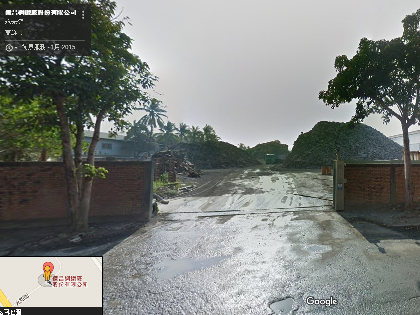 高雄鋼筋大廠海光昨日公告,處分子公司億昌鋼鐵廠土地,獲得處分利益4.4億元。(圖/翻攝自Google Map)