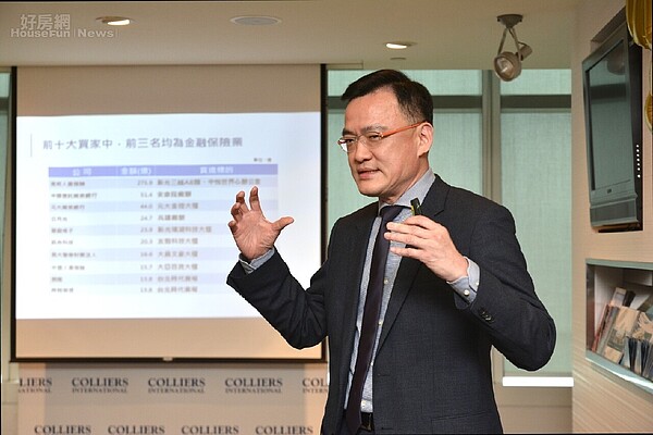 高力國際總經理劉學龍指出,2016年仍是資金外移的1年。(好房網News記者陳韋帆攝影)