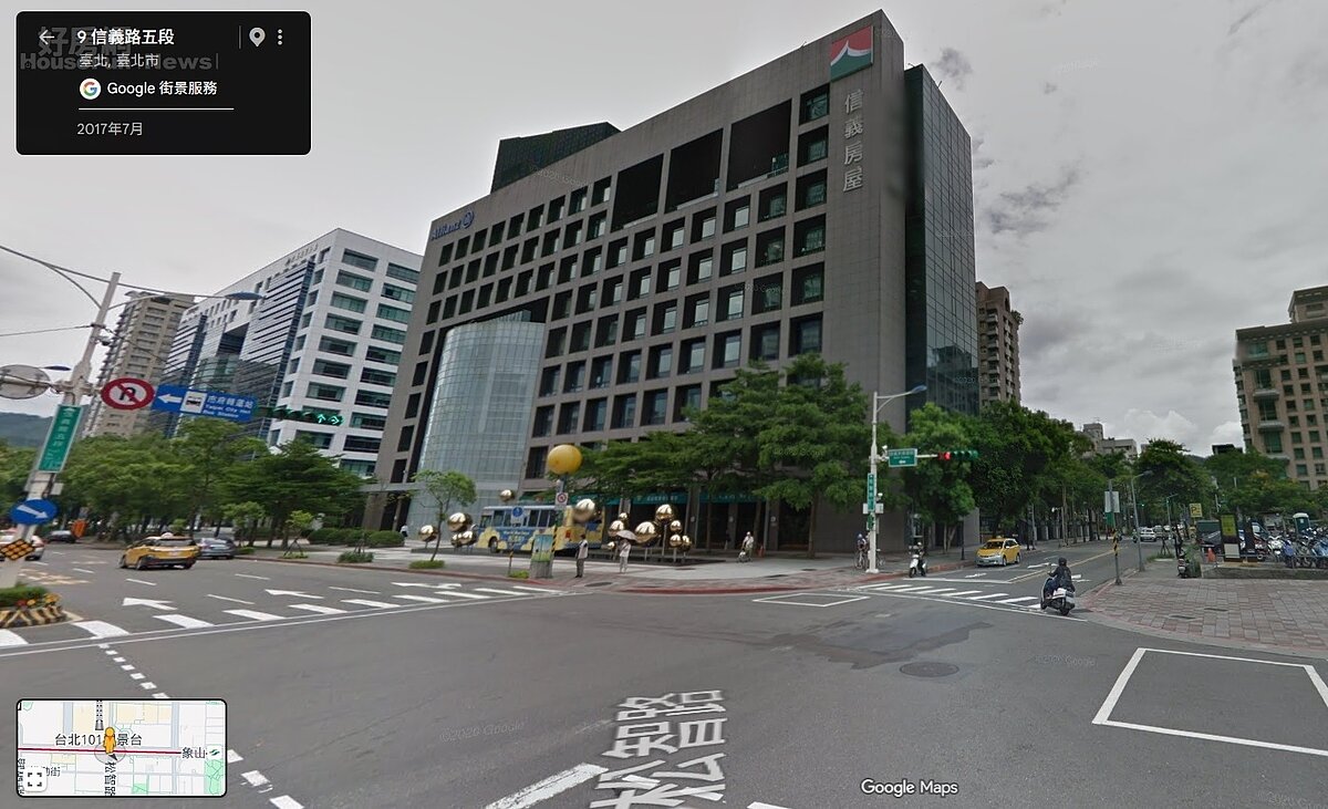 信義房屋大樓。圖／google map翻攝