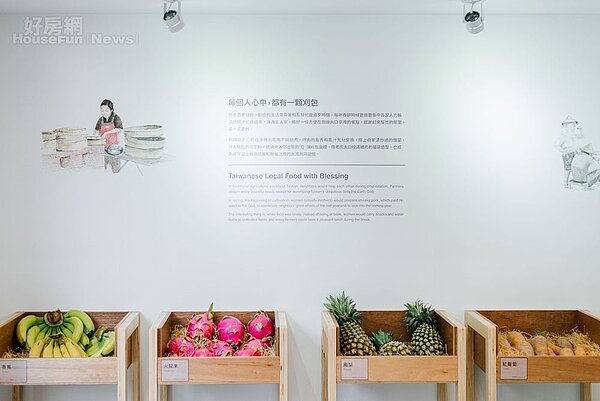 

5.牆上的畫作由插畫家賴明瑜手繪，呈現了刈包的樸質手感與溫度。