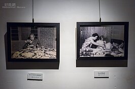 現場也展出多幅蔣氏夫妻在此的生活照片。