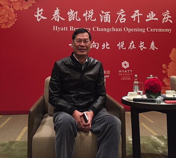圖為藍天(2362)群光集團董事長許崑泰。(謝艾莉/攝)