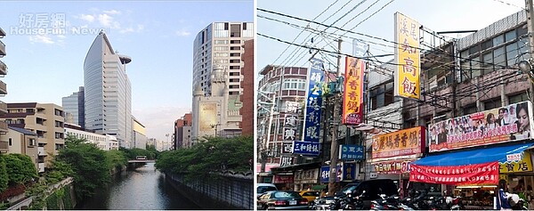 有沒有高壓電線,天空景觀差很大。(左圖/張維中提供,右圖/好房網資料庫)