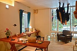 從天花板走進這間房子的人不少，想用MAC你就得先想辦法讓自己倒過來