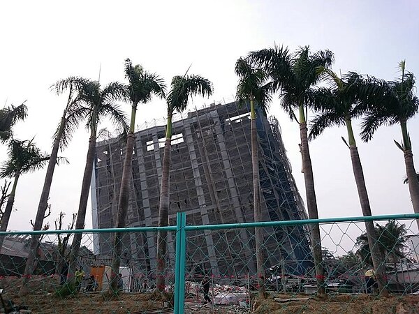 台南歸仁地震倒塌（翻攝自爆料公社）