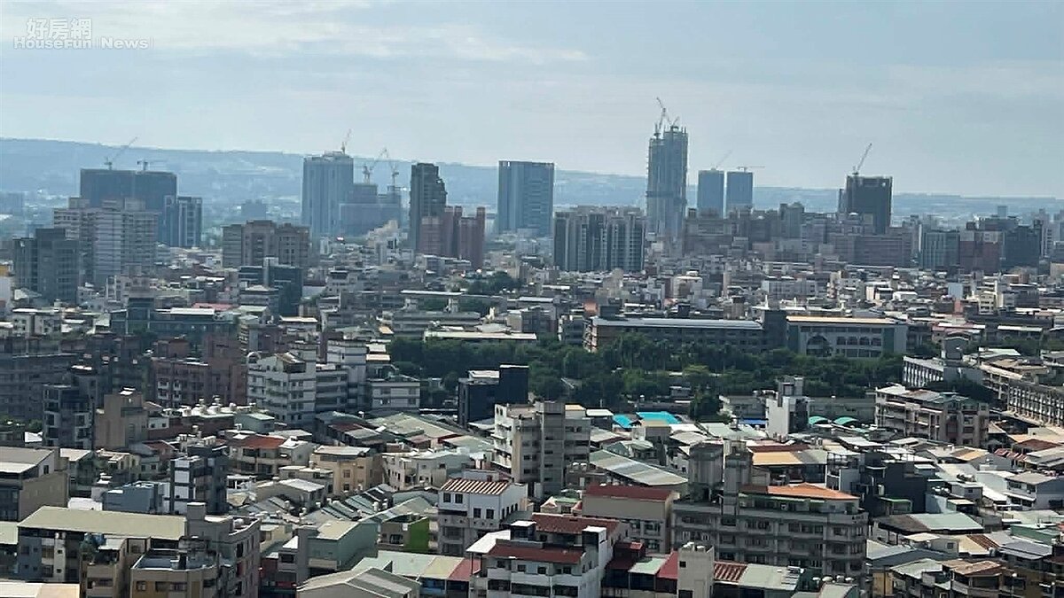 台中市西屯區房市空拍。圖/鄉林不動產研究室提供