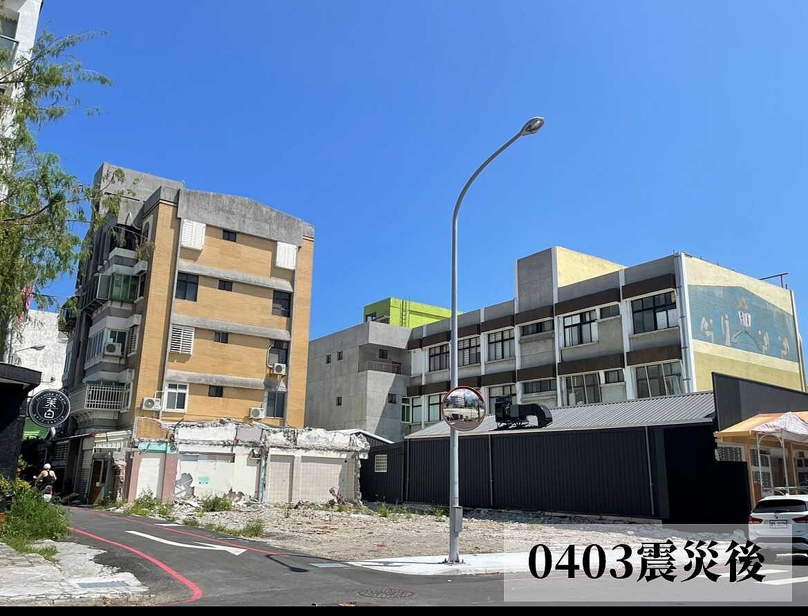 2024年4月3日的強烈地震,造成花一邨社區前棟建築嚴重受損。圖/國家住都中心提供