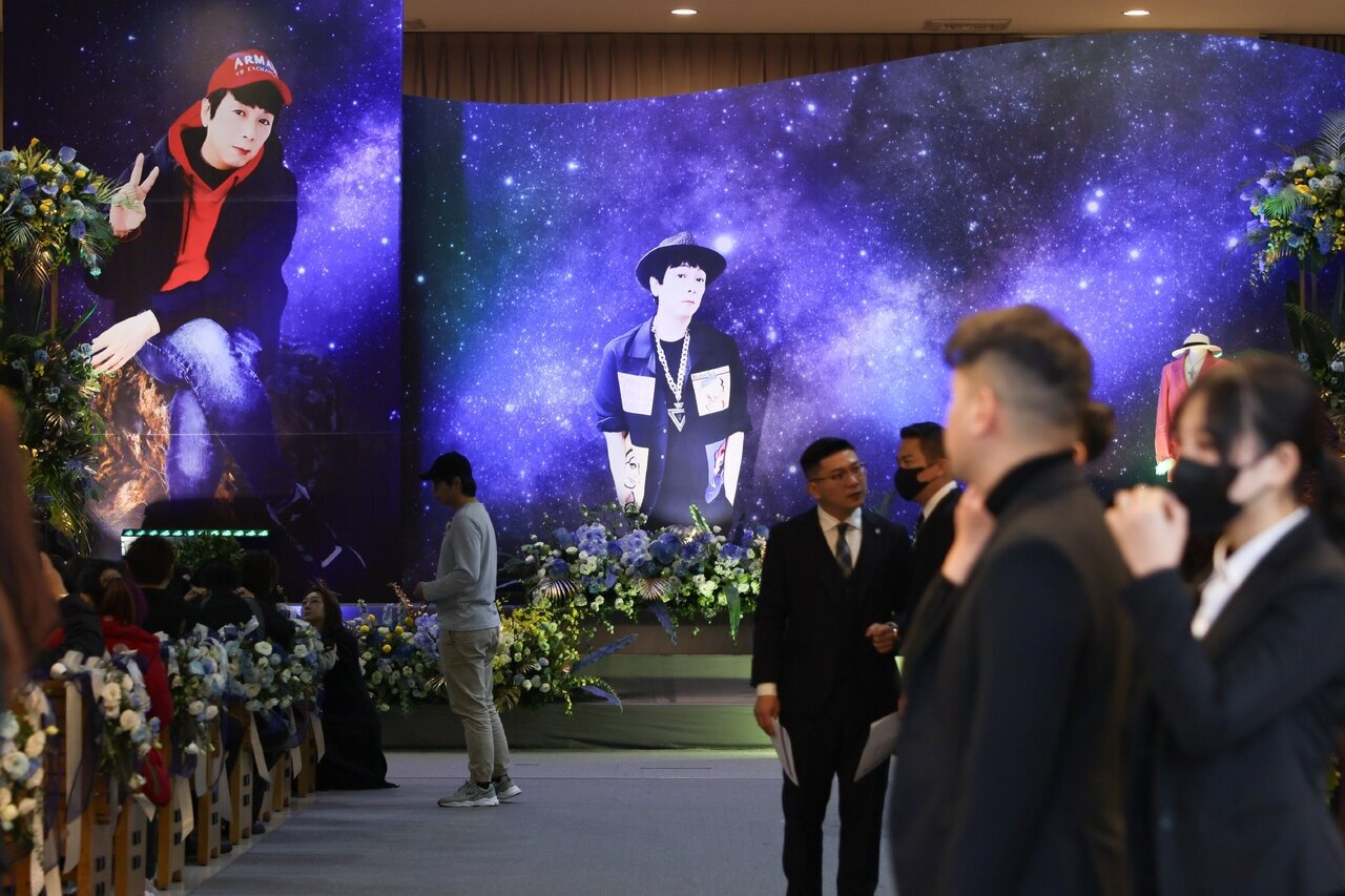 曹西平告別式會場。聯合報系資料照 