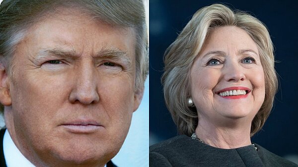 希拉蕊與川普。(翻攝自twitter)