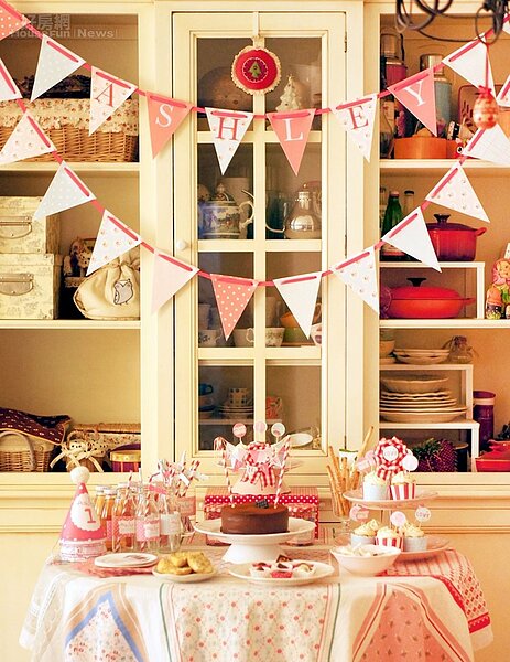 
6.	為女兒準備的周歲生日趴饒富巧思。
