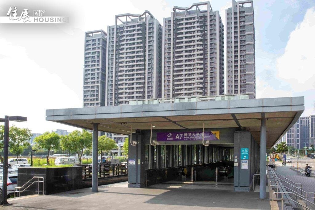 A7近年房價已由早期每坪2字頭逐步站上4字頭，不同生活圈，包括體育大學、文青國小及中心商業區等，價格差異明顯。A7房市示意圖