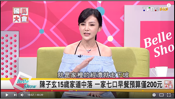 藝人陳子玄為負擔家計,曾工作到爆肝,還是要努力工作存錢,一圓30歲買房夢。(圖/擷取自TVBS國民大會YouTube頻道)