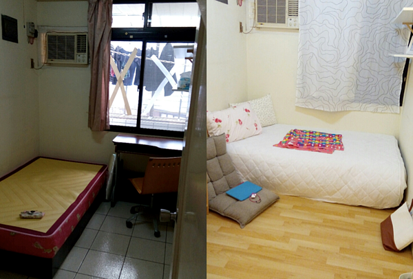 這是同一個房間!小資女巧手改造2坪雅房,讓網友嘖嘖稱奇。(翻攝自PTT)