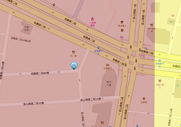 柯文哲所居住的「大安尚御」同樣位於高度液化潛勢區。(翻攝自台北市政府土壤液化潛勢查詢系統)