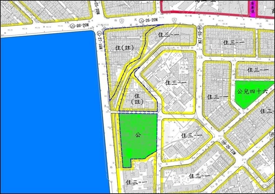 高雄市配合地方意見變更住宅區為公園用地。圖/高雄市政府都市發展局。