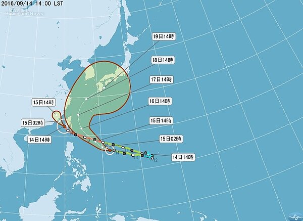 輕颱馬勒卡 最快明海警(氣象局)