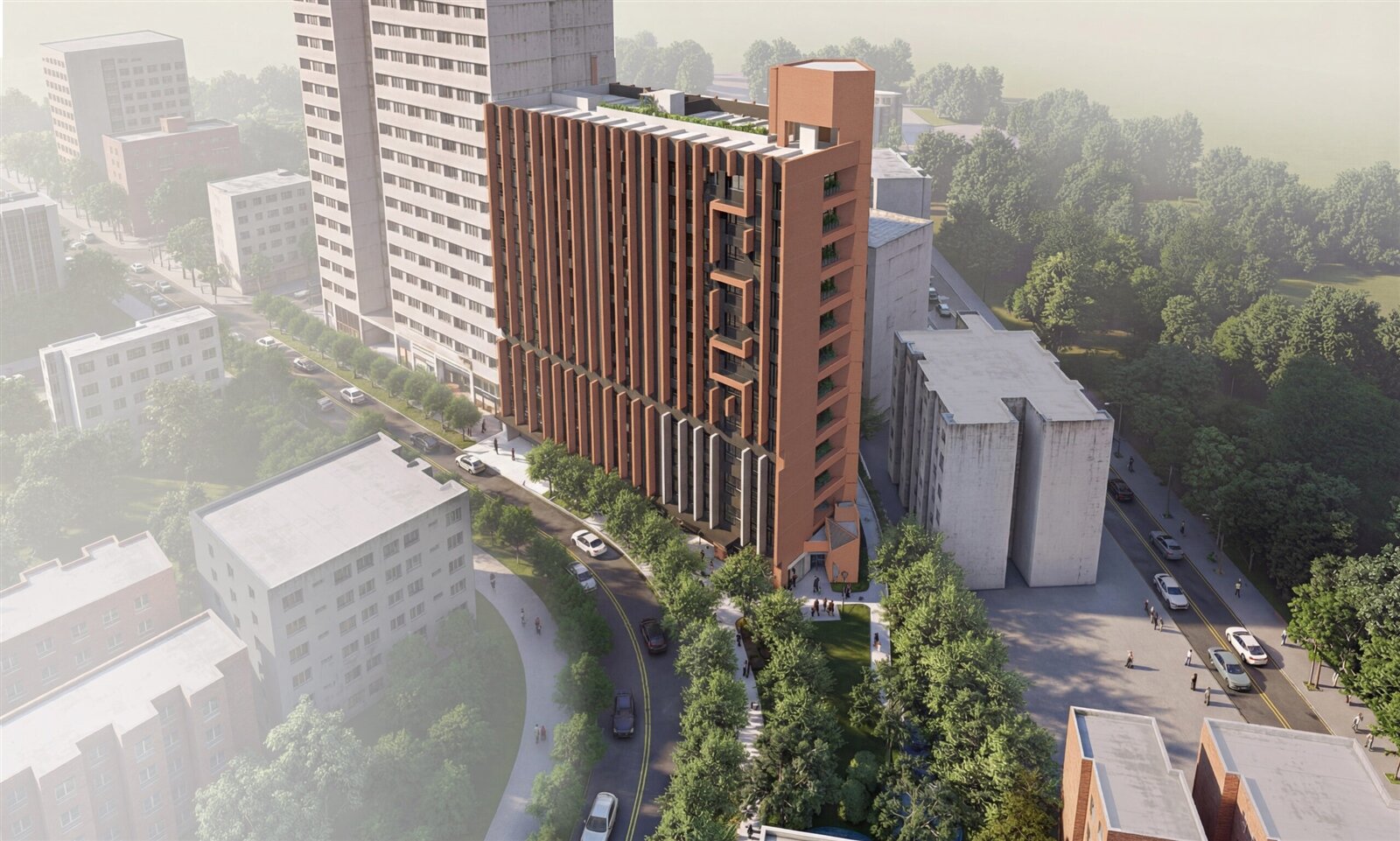 草福段社宅位於觀音工業區東側,預計提供121戶數。圖:桃園市政府住宅發展及都市更新處提供