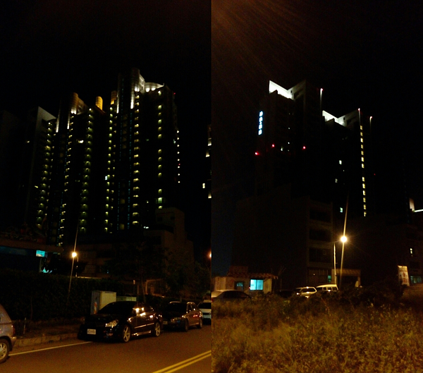 竹北空屋量驚人，夜晚只剩公設發光。（翻攝自PTT）