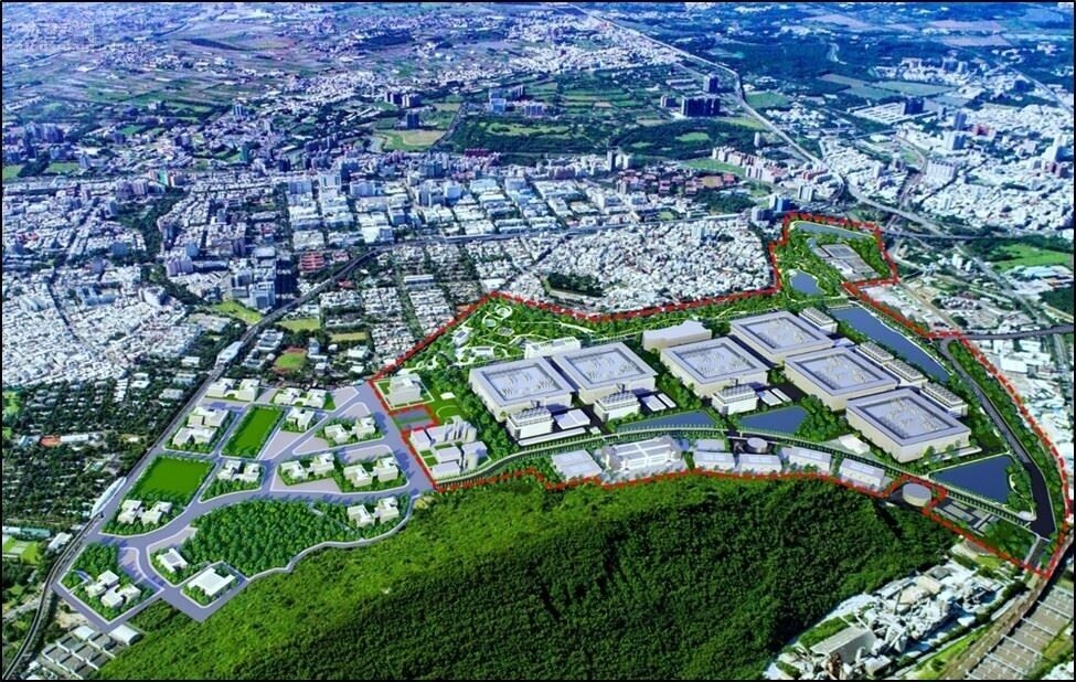 南科楠梓園區模擬示意圖(資料來源:南科管理局)。圖/高雄市政府都市發展局