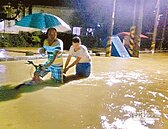 梅姬回馬槍　中林、赤山淹水及腰