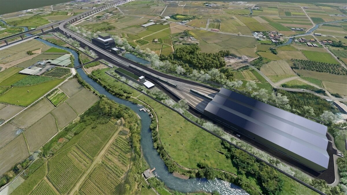 GEC04駐車廠模擬示意圖。圖/桃園市捷運工程局提供