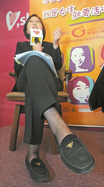 穿著PRADA的小英
蔡英文總統身家豐厚,備受外界關注;圖為蔡英文穿著PRADA的休閒鞋,展現個人品味。 報系資料照片