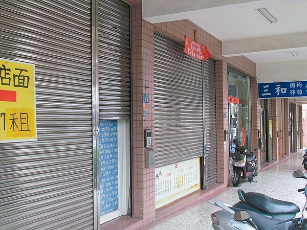 南投市的消費力不強,店家生意很難做,很多店面待租。 記者張家樂/攝影
