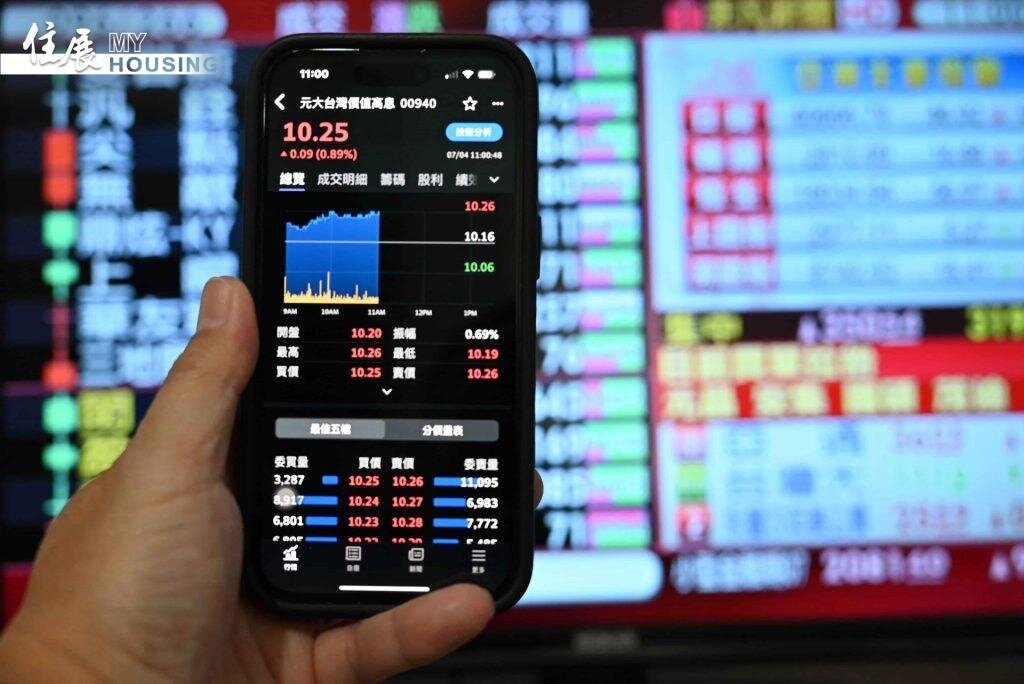 陳賜傑表示，台股表現強勁，讓部分消費者開始思考將股市獲利轉向房地產配置，進一步支撐自住與置產需求。股市示意圖