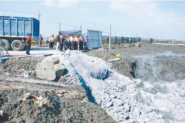 六輕石灰。(圖/台灣環境資訊中心)