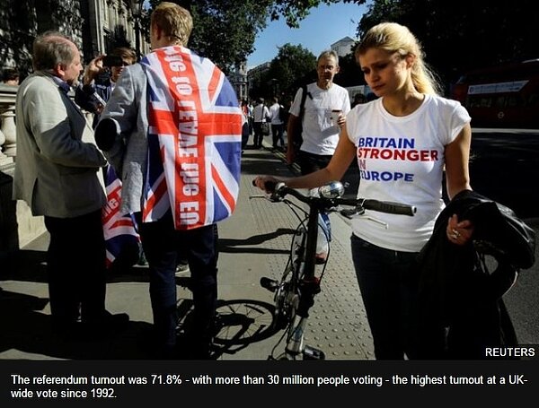 英國脫歐結果引起年輕人不滿(圖／翻攝自BBC官網)