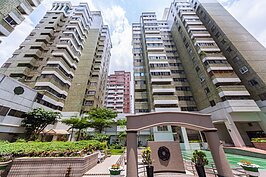 21年的電梯華廈社區，在當地雖然屬於較老的建築，不過格局方正且有大面積採光，離夫妻倆工作的地方又近，因此花了四百八十五萬元購入。