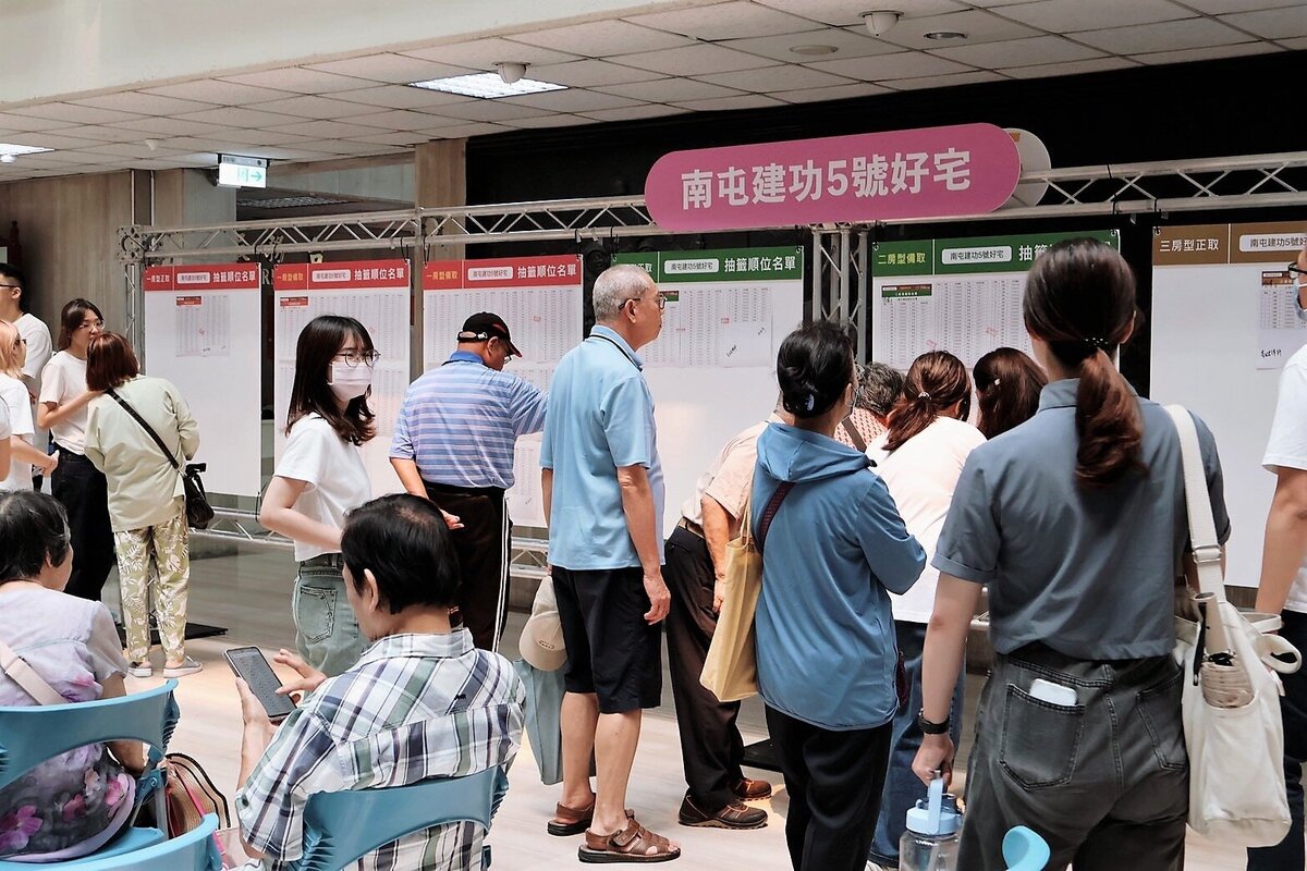 台中市「南屯建功5號、太平育賢三期、烏日高鐵好宅」三案聯合招租作業，14日完成線上直播電腦抽籤作業。圖／中市府提供