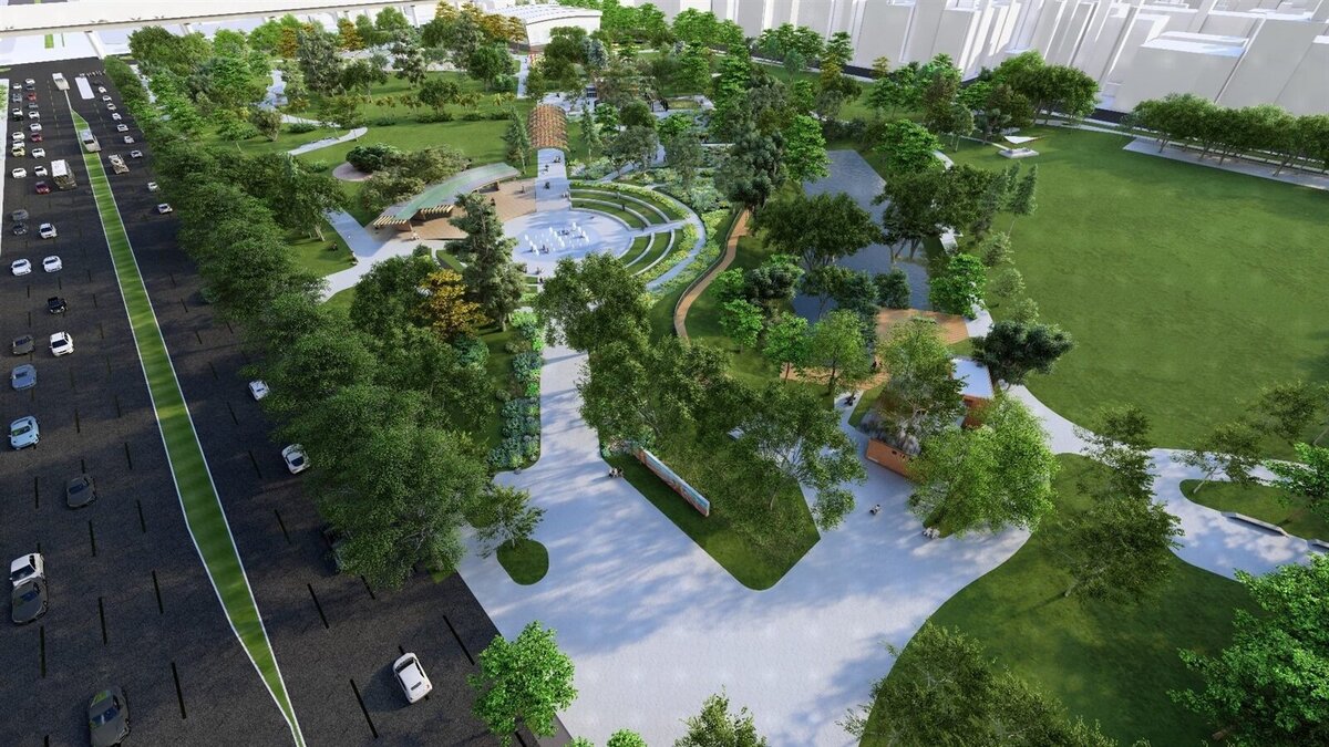 榮星花園改造後示意圖。圖／台北市公園處提供