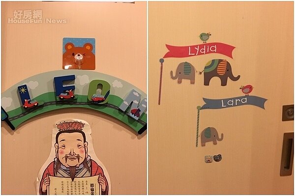 8.最近新增裝飾,全家房門都有自製可愛名牌。