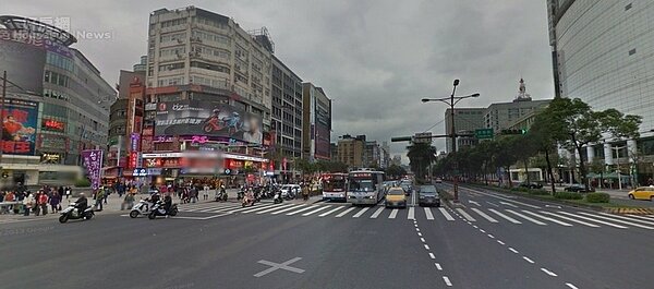 中華路一段單雙門號店面效益差很大(翻攝google map)