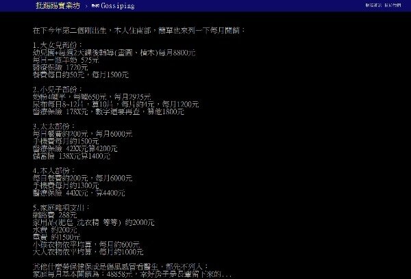 月開銷近5萬人夫嘆 南部也難生存 好房網news