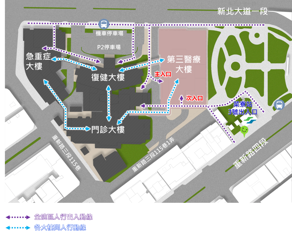 未來基地開放空間及人行動線示意圖。圖/新北市政府城鄉發展局提供