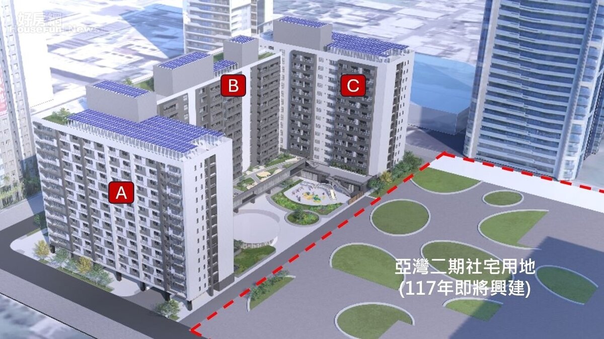 亞灣二期社宅用地。圖/高雄市都發局提供