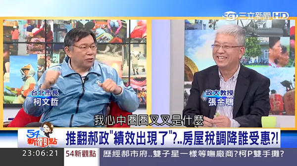 柯文哲坦言第一次見到張金鶚「心中圈圈叉叉」。(翻攝自Youtube)