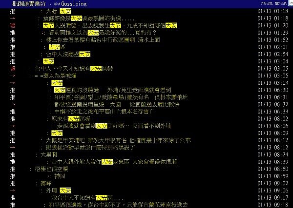 台中市大安區被網友點名是,連當地人都不認得的「最邊緣行政區」(圖/截取自PTT)